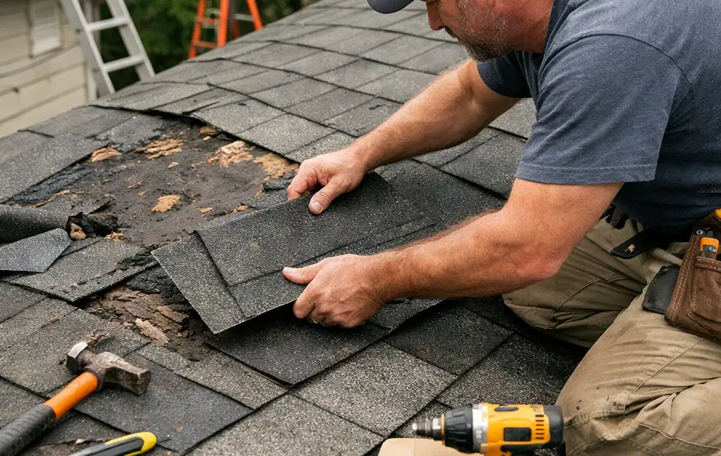 Roofing workers in Singapore
